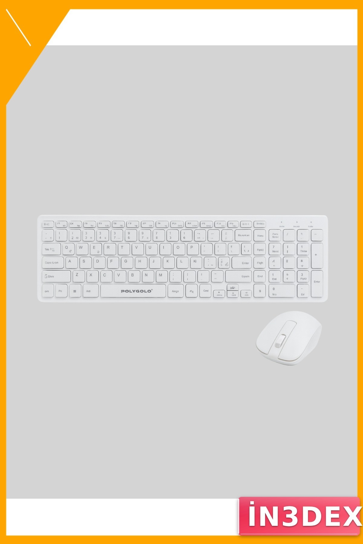 Kablosuz Klavye Fare Seti 2.4GHz Sessiz Ergonomik Enerji Tasarruflu
