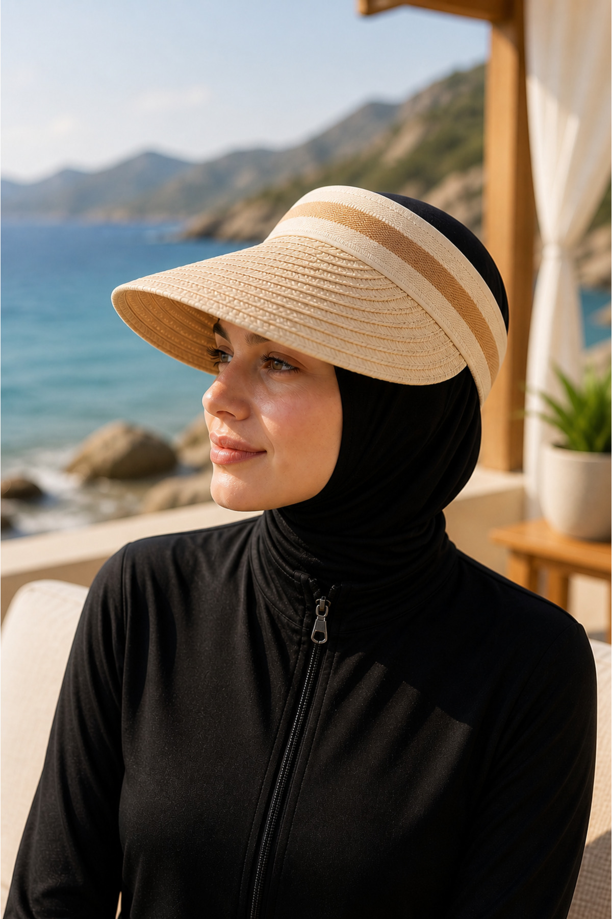Wicker Visor-Tennis Player TAC Model Uv Protective Women's Hat
