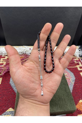 Kttesbihaksesuar 4x7 mm BİLEK BOY KAPLAMA PÜSKÜLLÜ SÜRMELİ TOZ KEHRİBAR TESBİH
