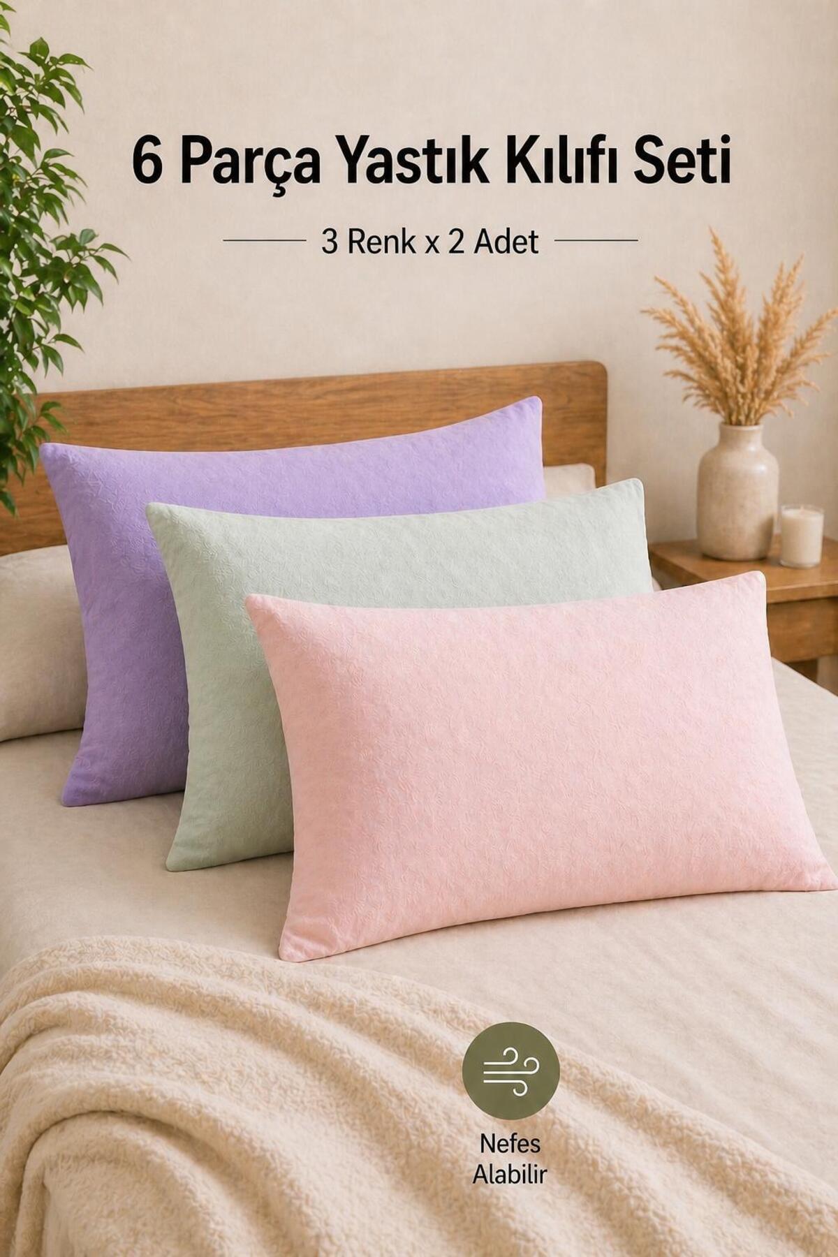 Covered Pillowcase 100% Cotton 50x70 / Envelope Closure Pillowcase 50x70 6 Pieces (3x2)