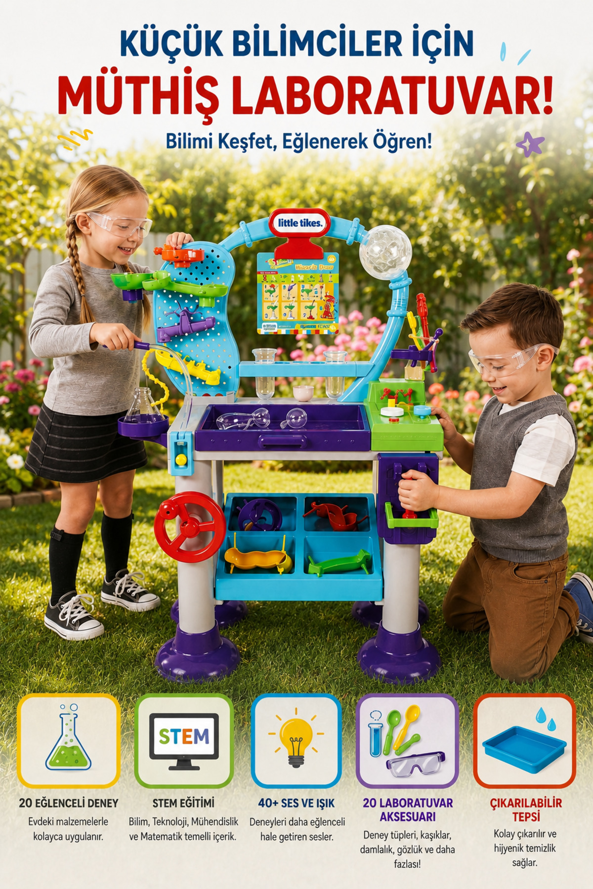 OpenCity Little Tikes Müthiş Laboratuvar STEM Eğitici Deney Seti