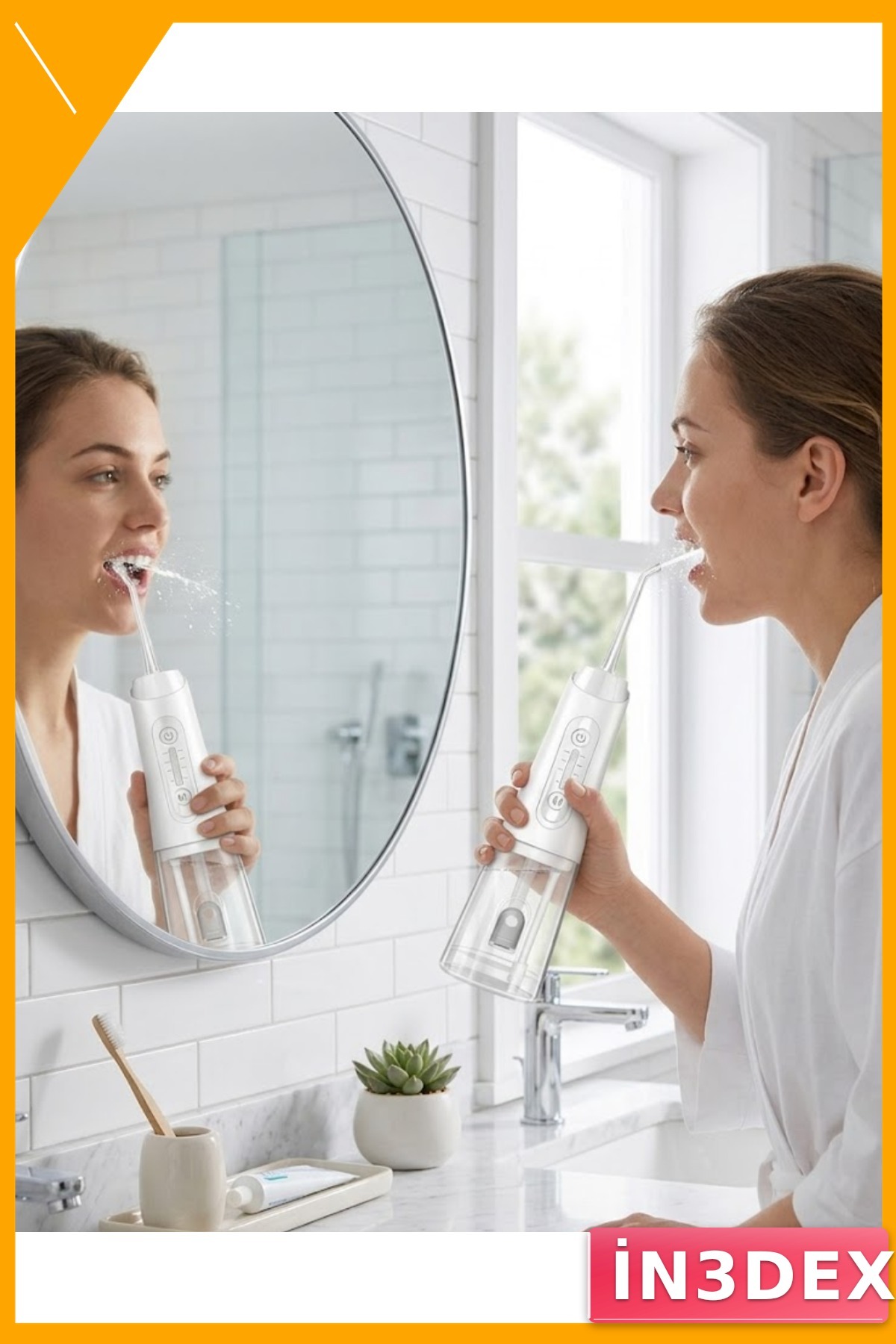Kablosuz Ağız Duşu IPX7 Su Geçirmez 320 ml Hazneli Güçlü Su Basınçlı