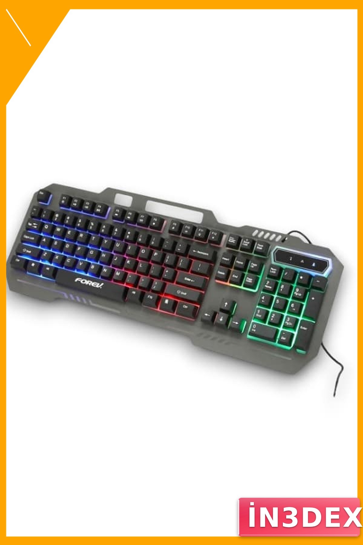 Işıklı USB Q Klavye Klavyesi Ergonomik Multimedya