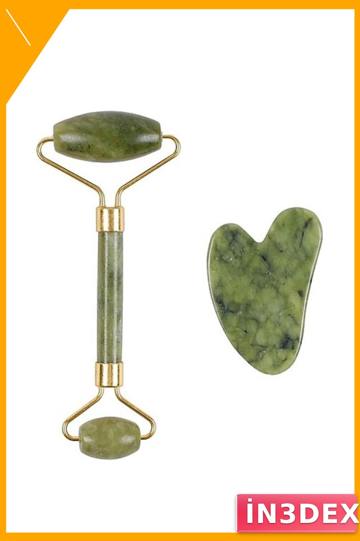 Yüz Şekillendirme Gua Sha ve Yeşim Roller Seti