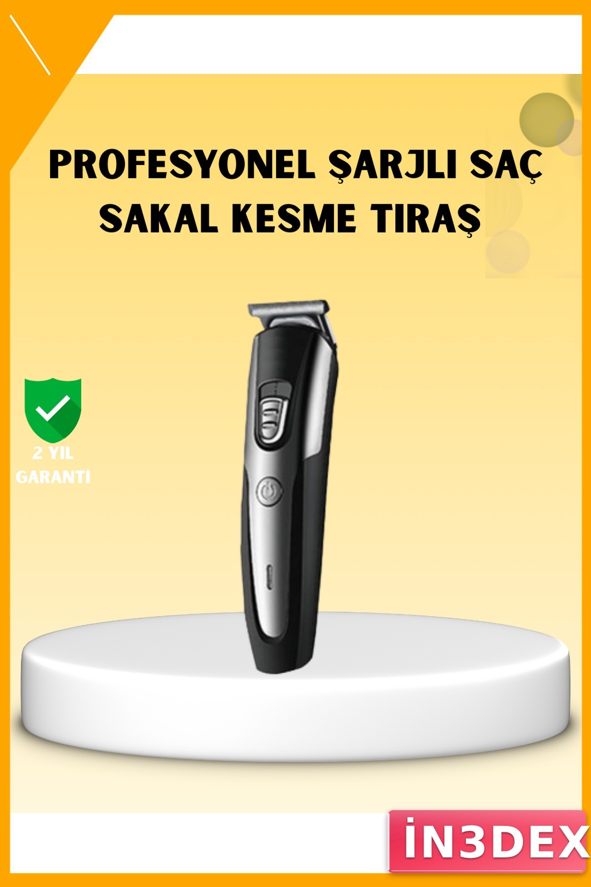 Kablosuz Saç ve Sakal Tıraş Makinesi Ergonomik Sessiz Kesim