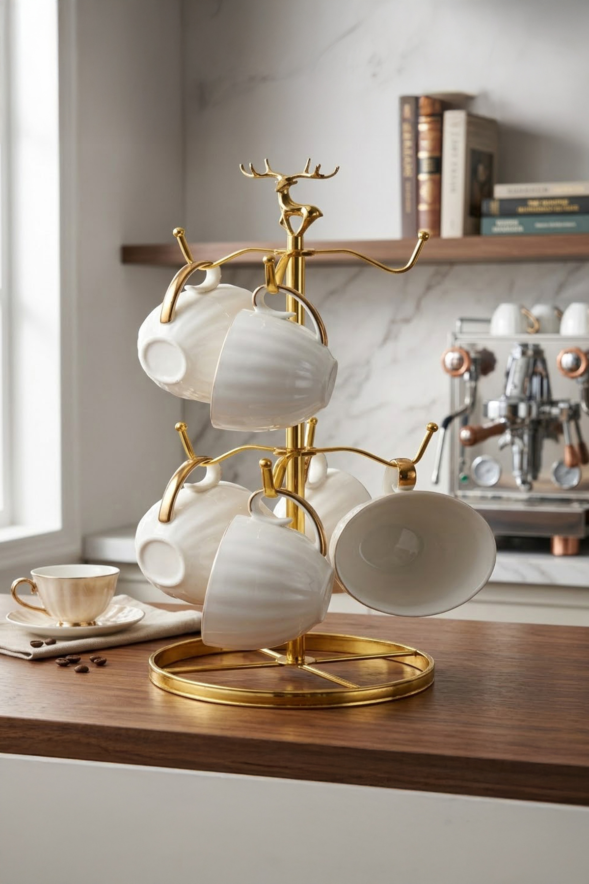 Ballantine's Gold Seal FIELD KOMPO 食器セット ChefMate Gold Geyik Figürlü Metal Bardak Askılığı Kupa Standı Çay