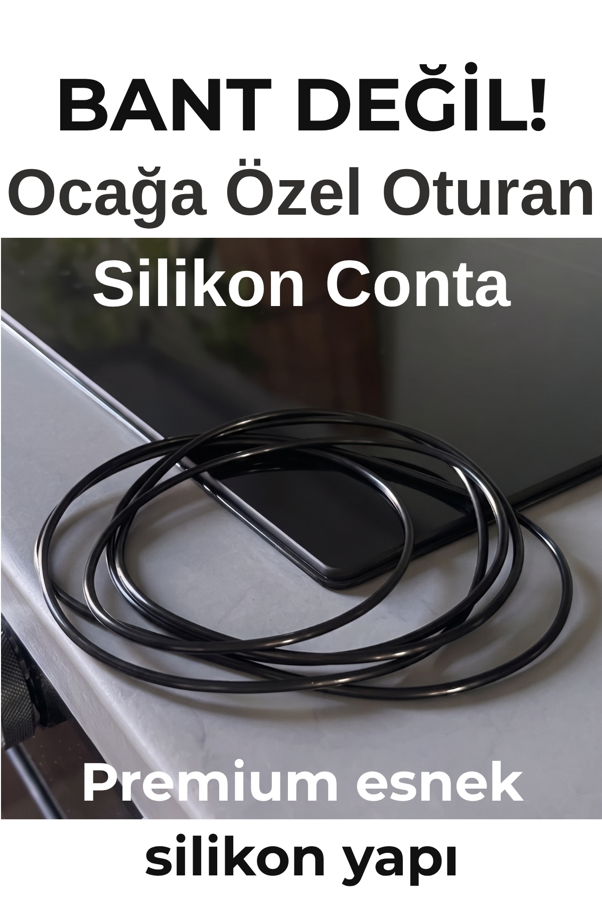 Simux Ankastre Ocak- İndüksiyon ocak- Sızdırmaz Silikon Conta – Bant Değil, Çıkarılabilir & Yıkanabilir – 60-75 cm Ocak Uyumlu ankastre ocak- İndüksiyon ocak kenar silikonu