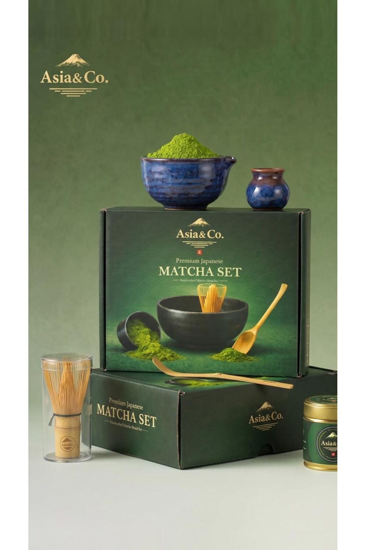 Asia&Co. Geleneksel Japon Matcha Seti - Bambu Whisk ve Matcha