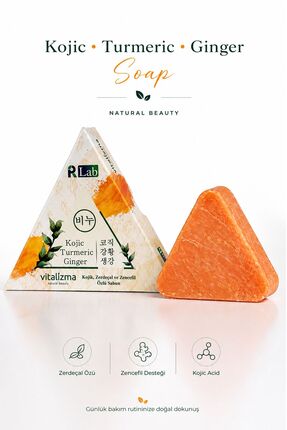 Vitalizma Kojic Turmeric Ginger Sabunu – Leke Karşıtı Aydınlatıcı Cilt Tonu E...