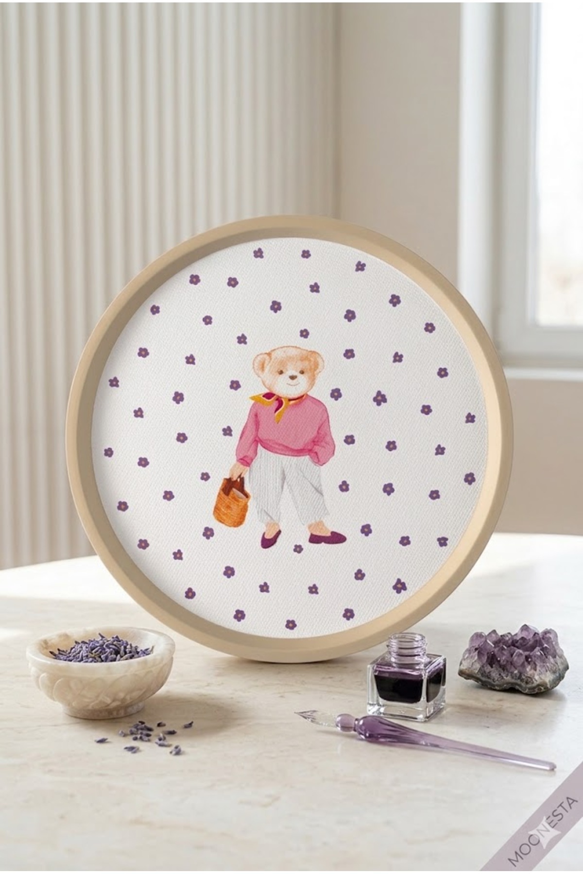 Madame Coco Patrice Bear Bear Round Tray