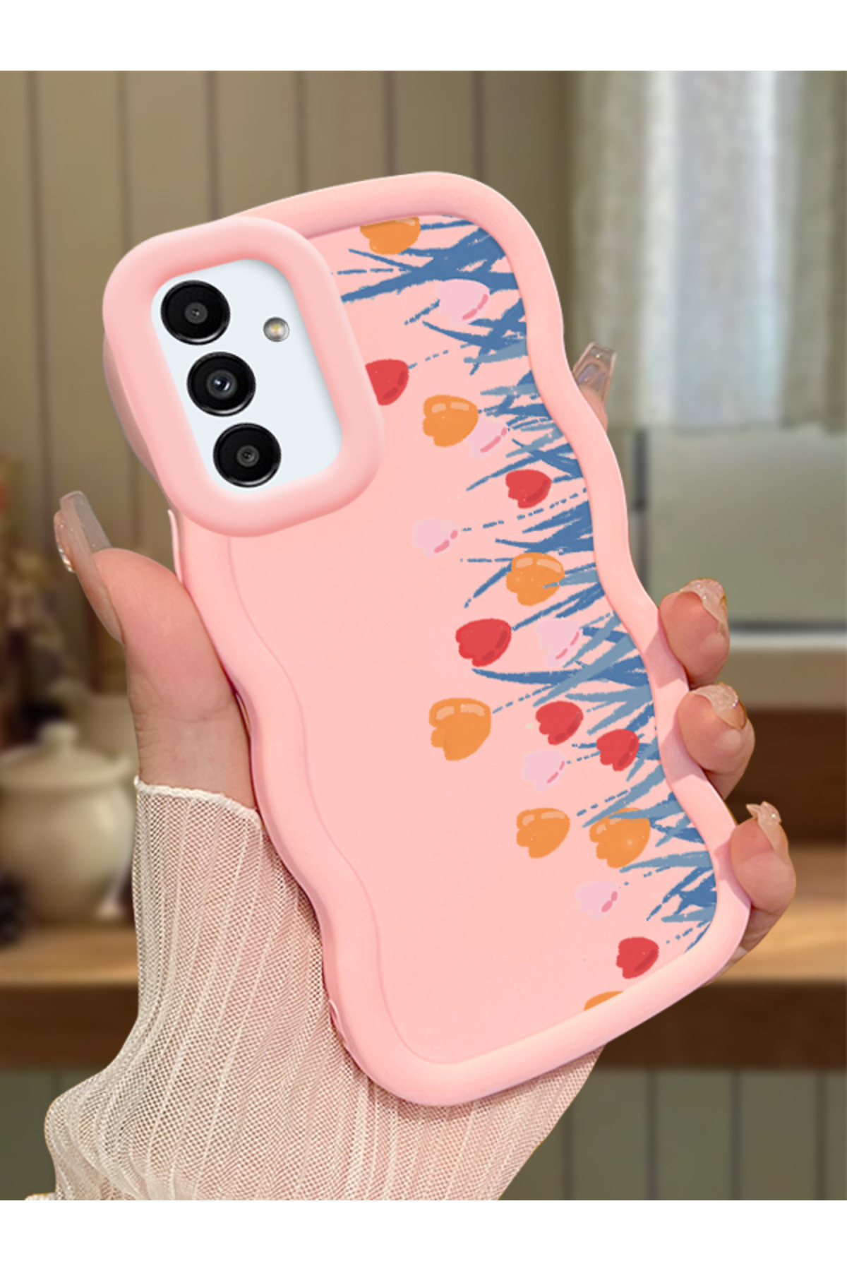 Pink Silicone Case for Samsung Galaxy A13 5G Shock Absorbing Design with Camera Protection