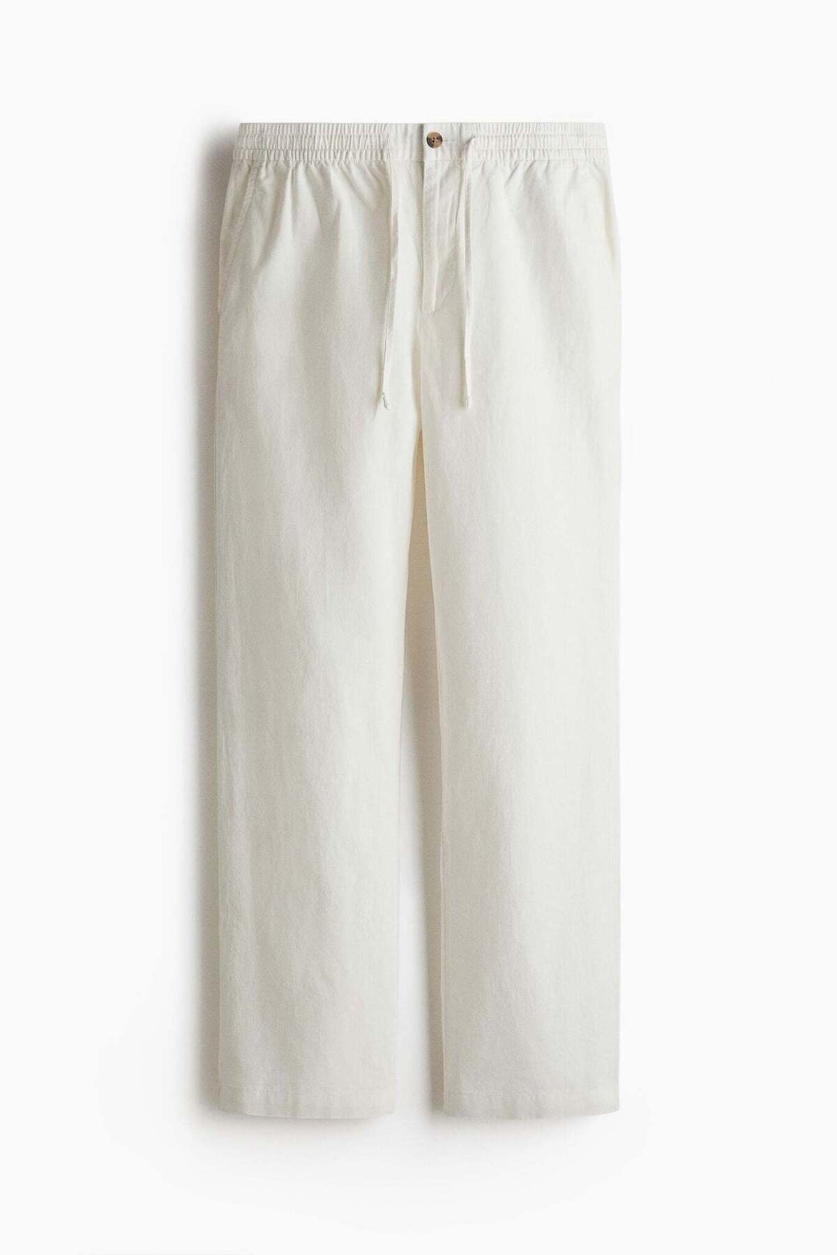 H&M Regular Fit Linen-blend trousers