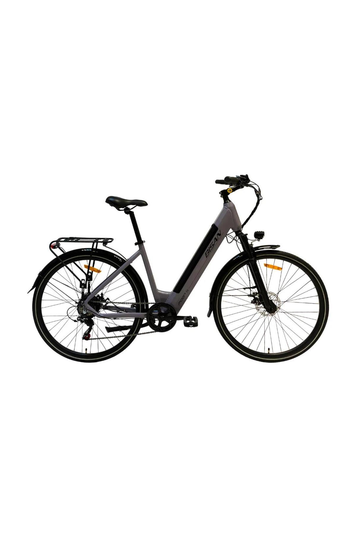 Bisan Moon S-26 700C 47 CM Elektrikli Bisiklet Metalik Gri Siyah