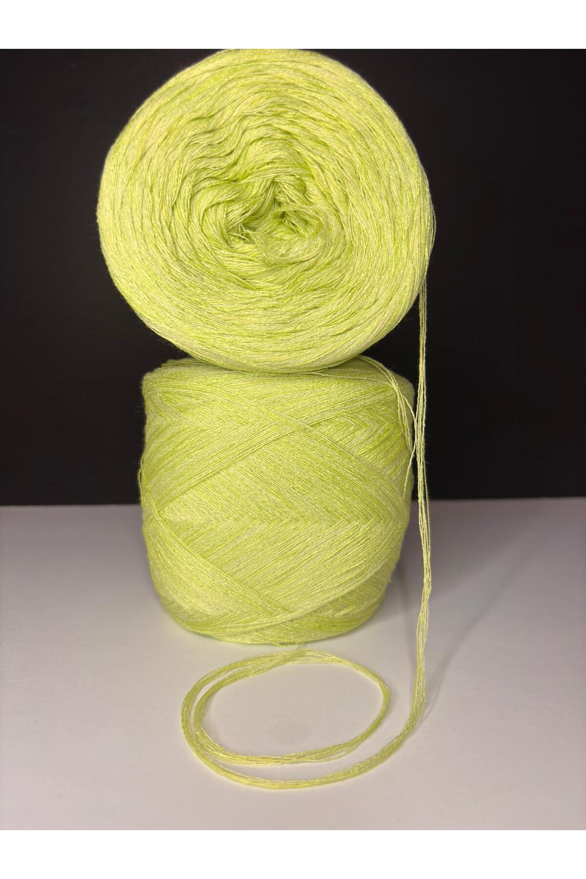 Peanut green Italian mercerized viscose (6 layers of wrap) (summer,seasonal) knit rope 200gr