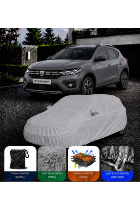 COCEM Dacia Sandero Stepway Uyumlu Premium Araç Brandası Su Geçirmez UV Korum...