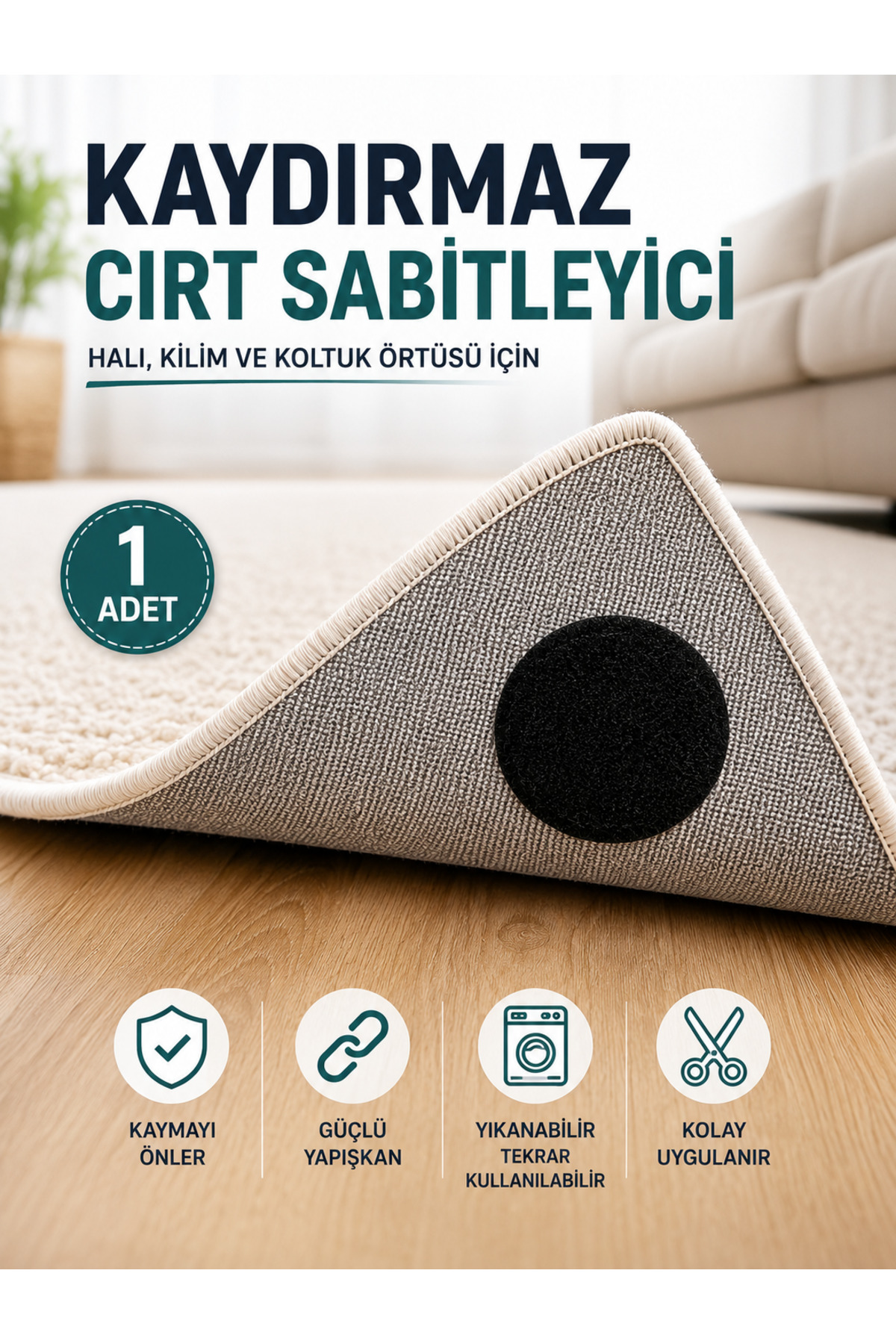 Mode Cool Kaydırmaz Cırt Sabitleyici – Halı, Kilim ve Koltuk