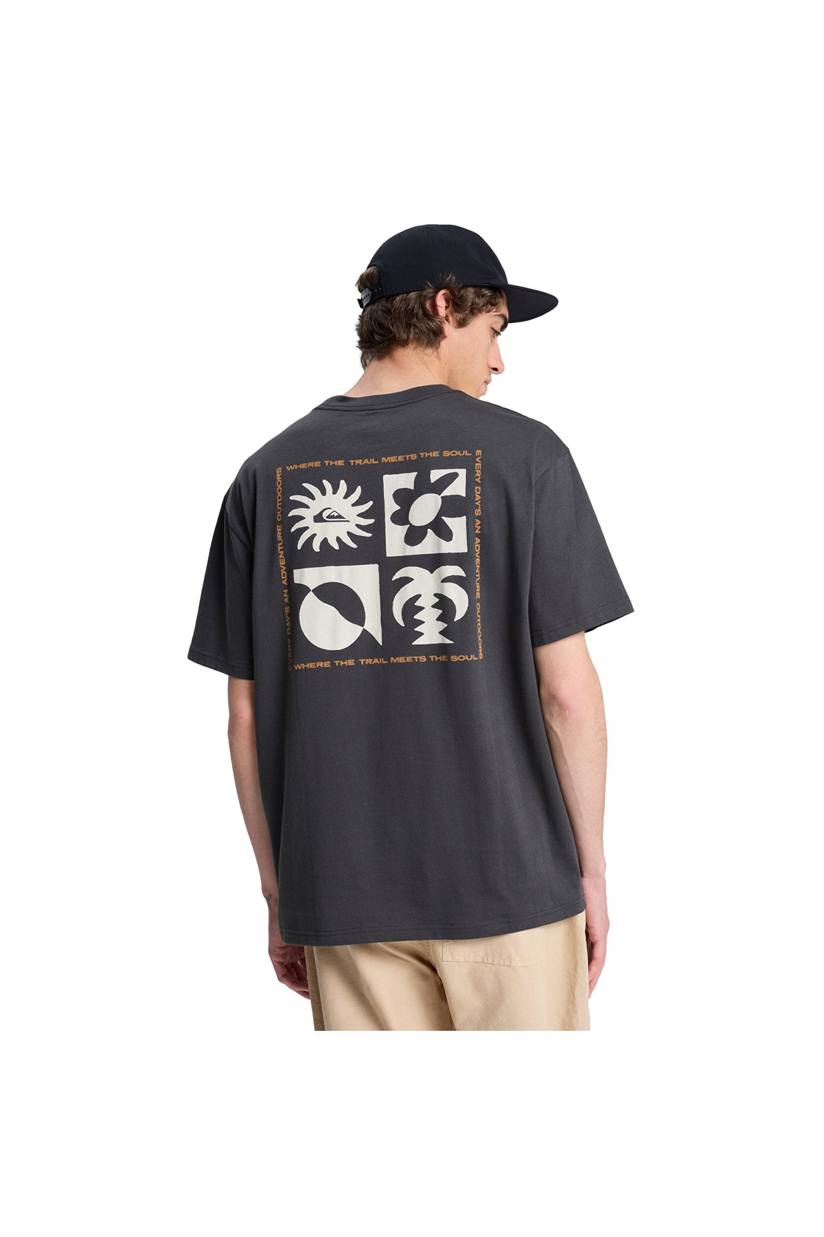 8YARDS MEN'S ERITSUKI HYBRID 美品 Quiksilver Evo Blossom Of Erkek Gri Outdoor T-Shirt EQYZT08264