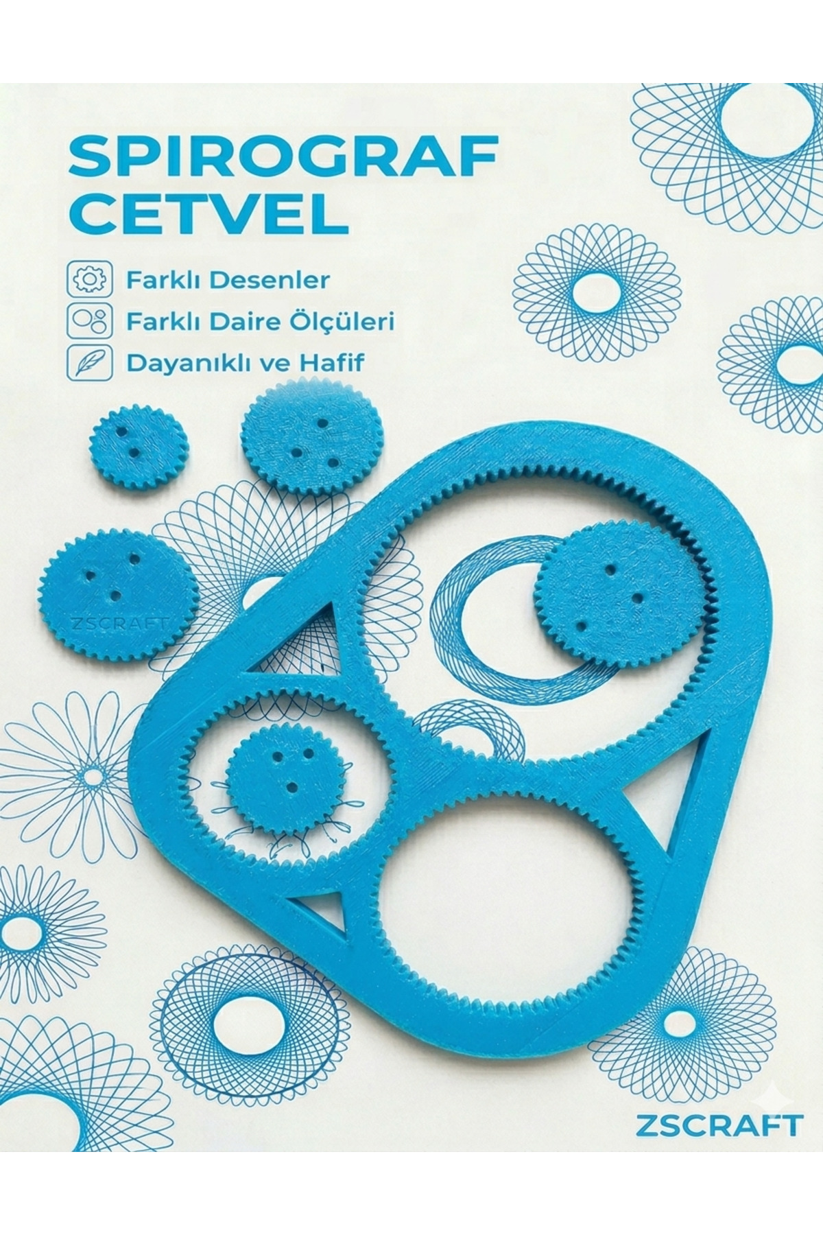 zscraft Spirograf Cetvel 3 Bölmeli - Fiyatı, Yorumları