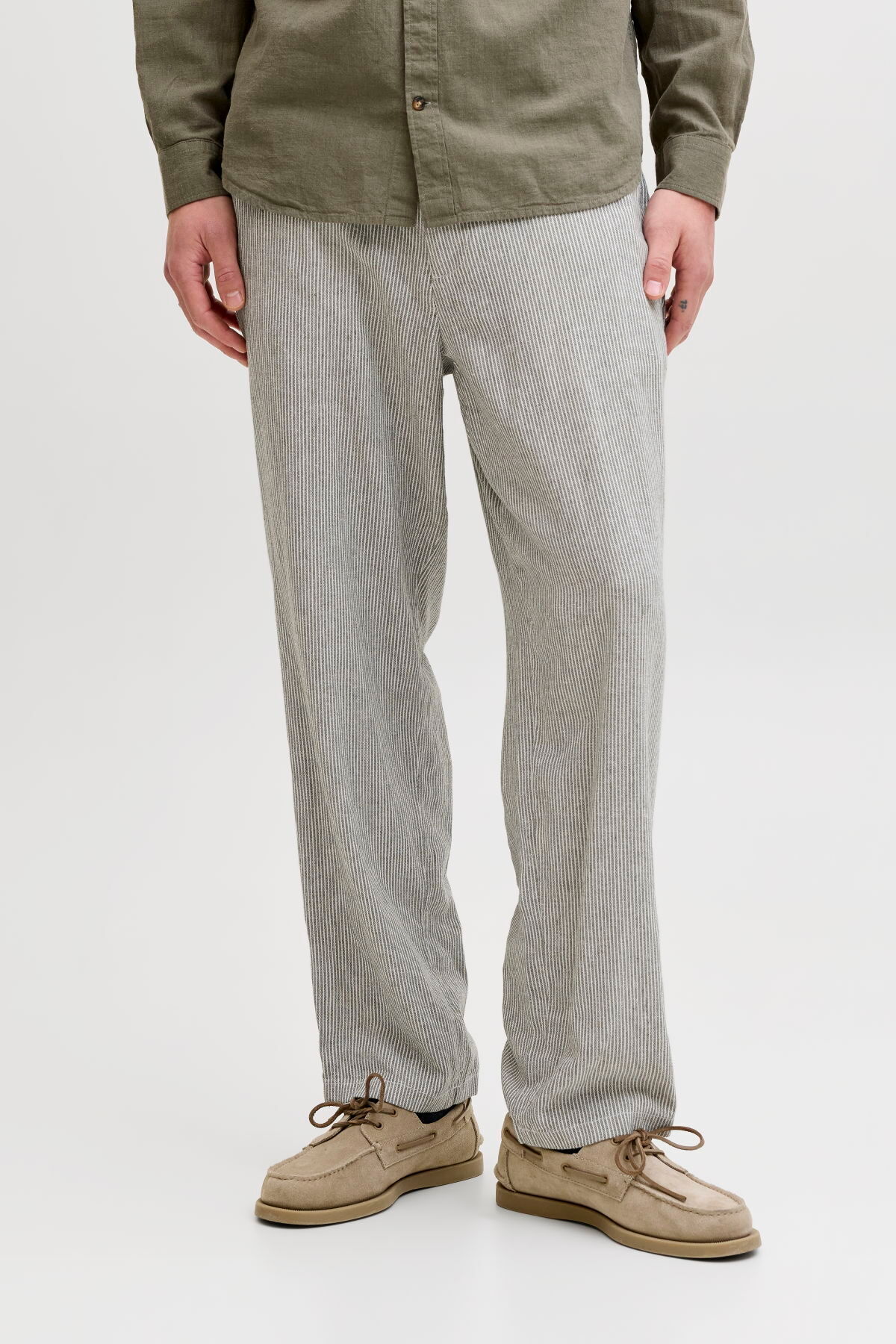 شلوار مردانه چینو ترکیبی کتان - کارل جک اند جونز شلوار Jack & Jones