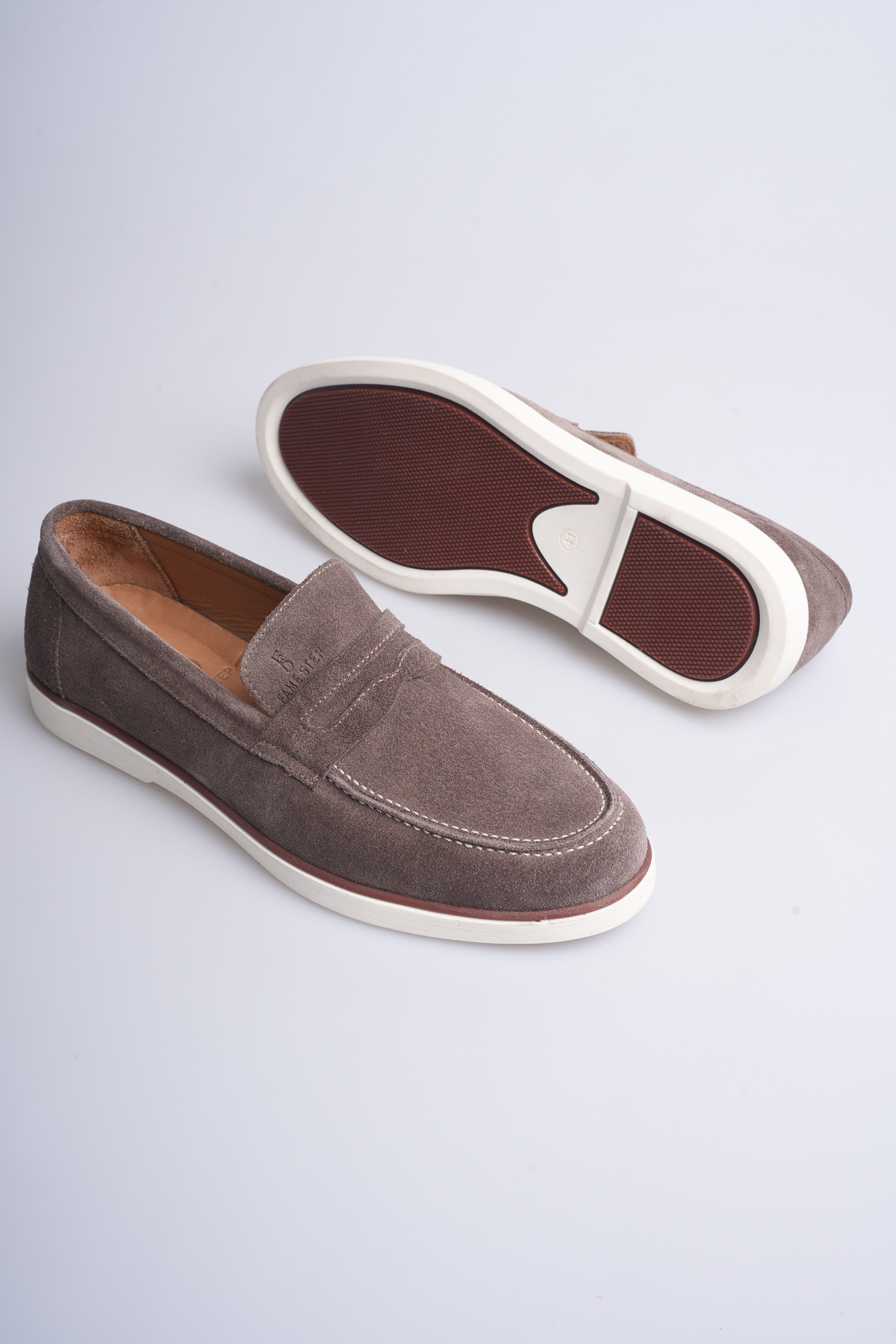 Fame Step Hakiki Deri Erkek Loafer Ayakkabı Vizon Süet Günlük Rahat Casual Mokasen Siena görsel 7