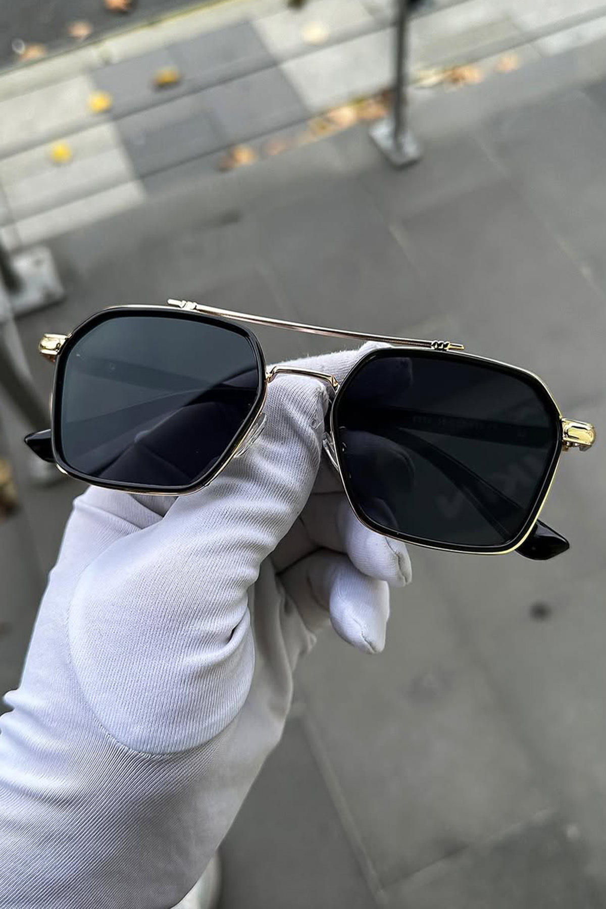 Roger Bacon Siyah Gold Erkek Güneş Gözlüğü Uv400 Koruma