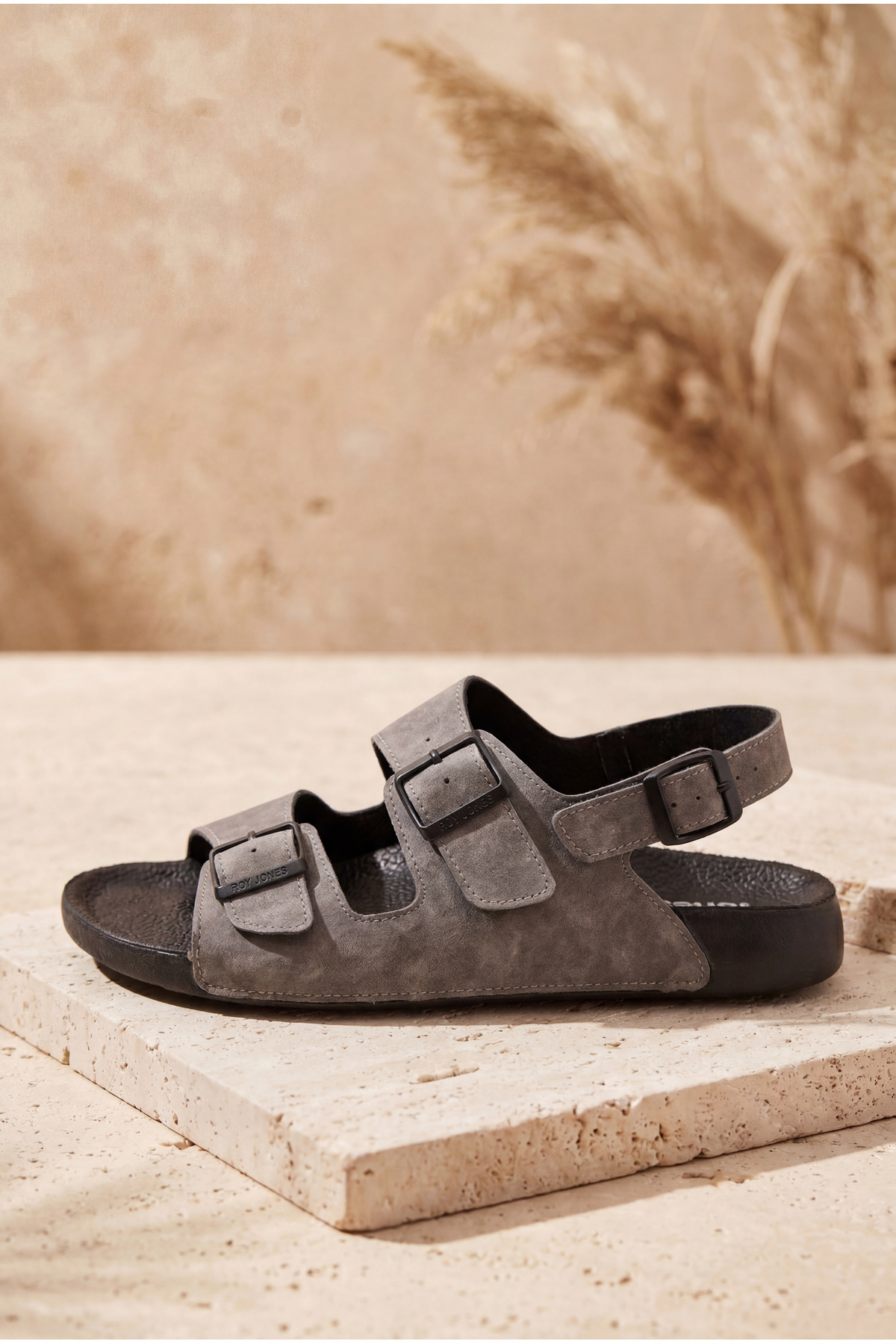 Shoebuo Erkek Sandalet Terlik Çift Tokalı Anatomik Taban Rahat Günlük Yazlık Premium Şık Tasarım görsel 4