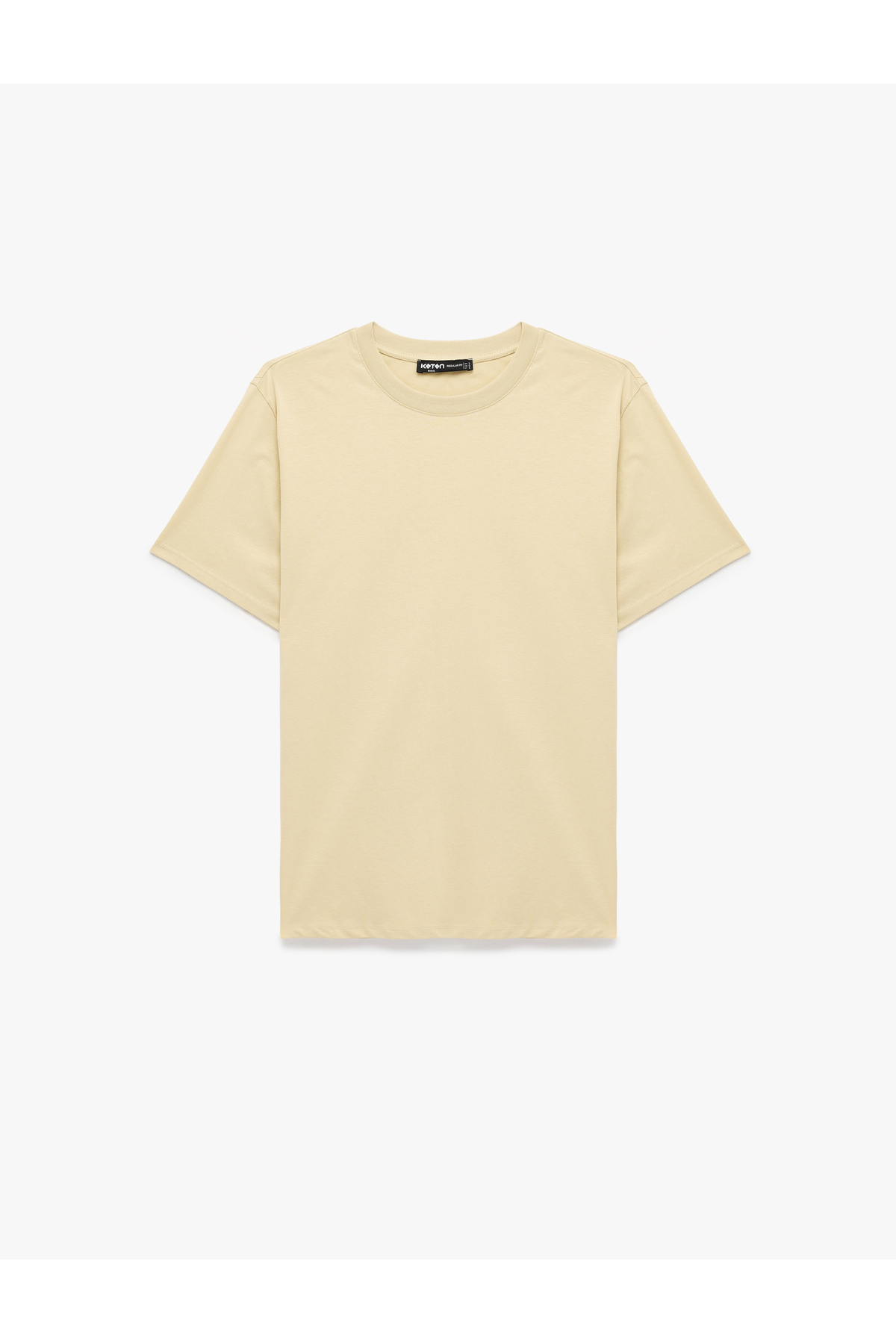 Koton Pamuklu Kısa Kollu Bisiklet Yaka Slim Fit Erkek Basic Tişört görsel 5