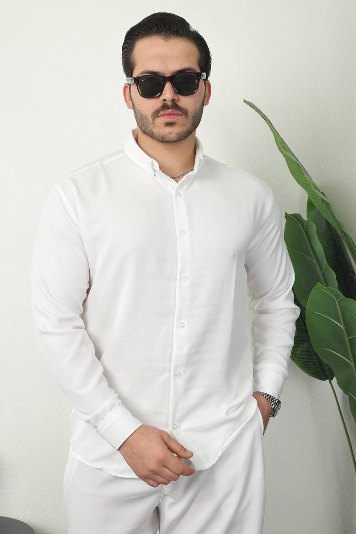 The Hench Erkek 3'lü Set Sofia Keten Gömlek görsel 2