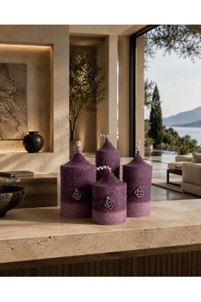 Candle Amarante Royale Collection Lavanta Kokulu 4'lü Premium-Şık Hediye Mum ...