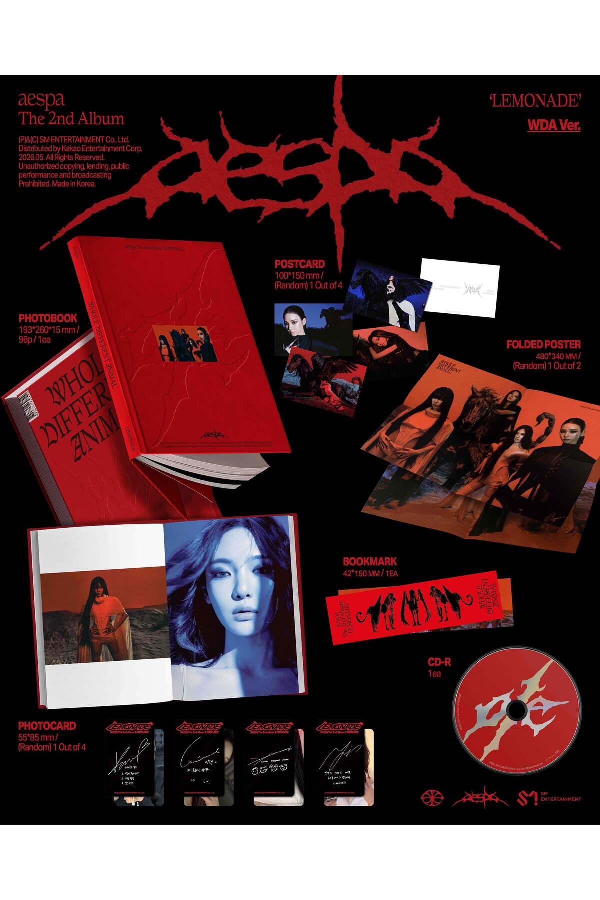 tays store Aespa - 2nd Album [LEMONADE] WDA Ver. - Fiyatı, Yorumları