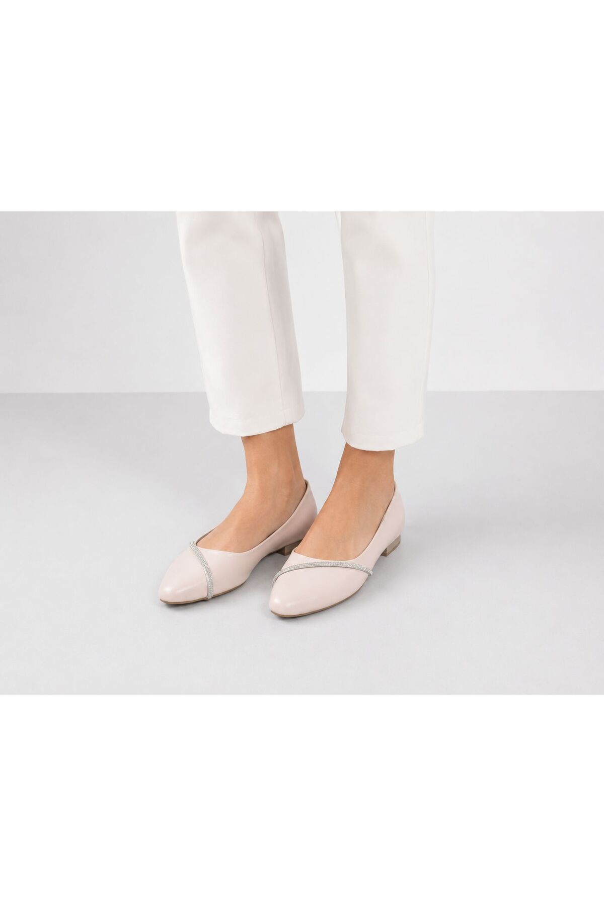 lamiashoes Kadın Taşlı Babet Büyük Ayak 43 Numara