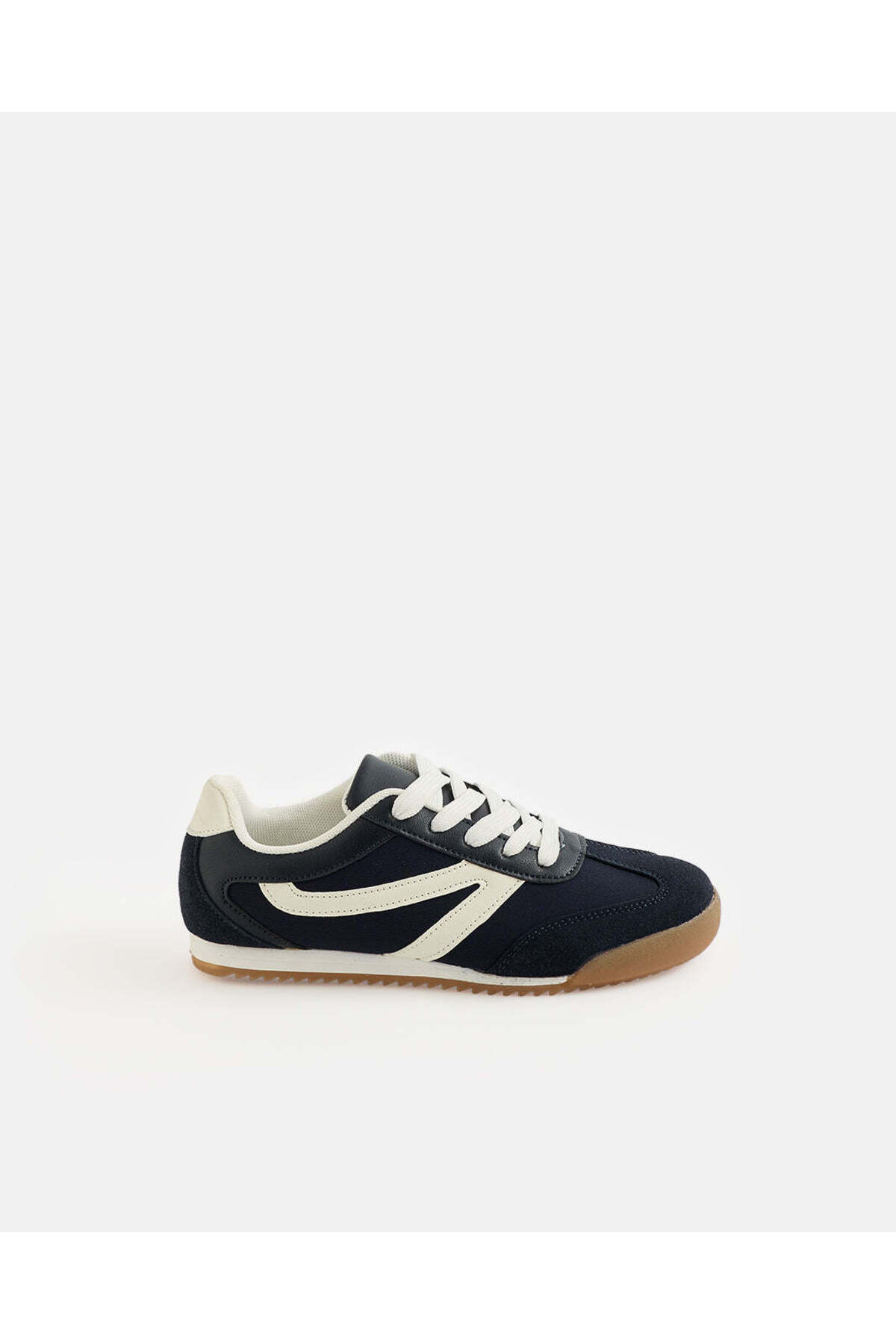 REDTAG Senior Boys Navy Textured Retro Sneakers