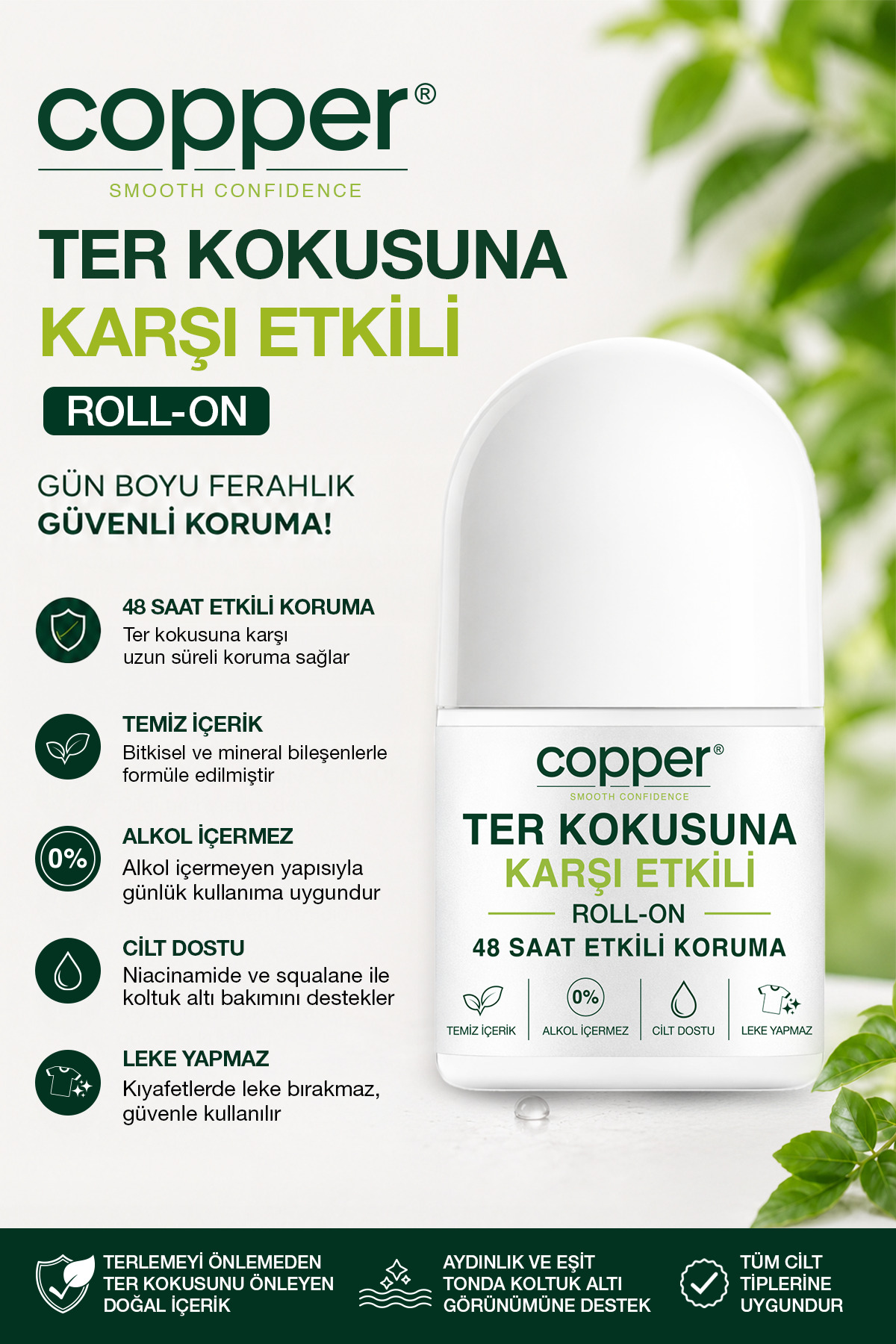 COPPER Koku Absorblayıcı Roll On 50 ML