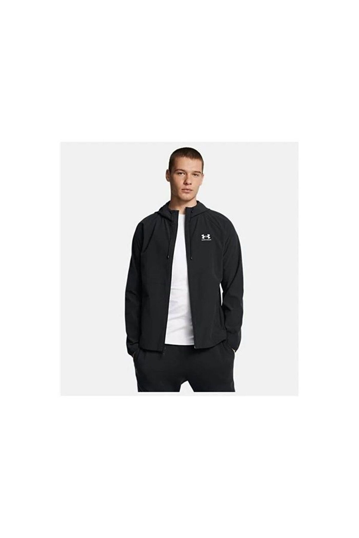 Under Armour Stretch Woven Erkek Siyah Rüzgarlık