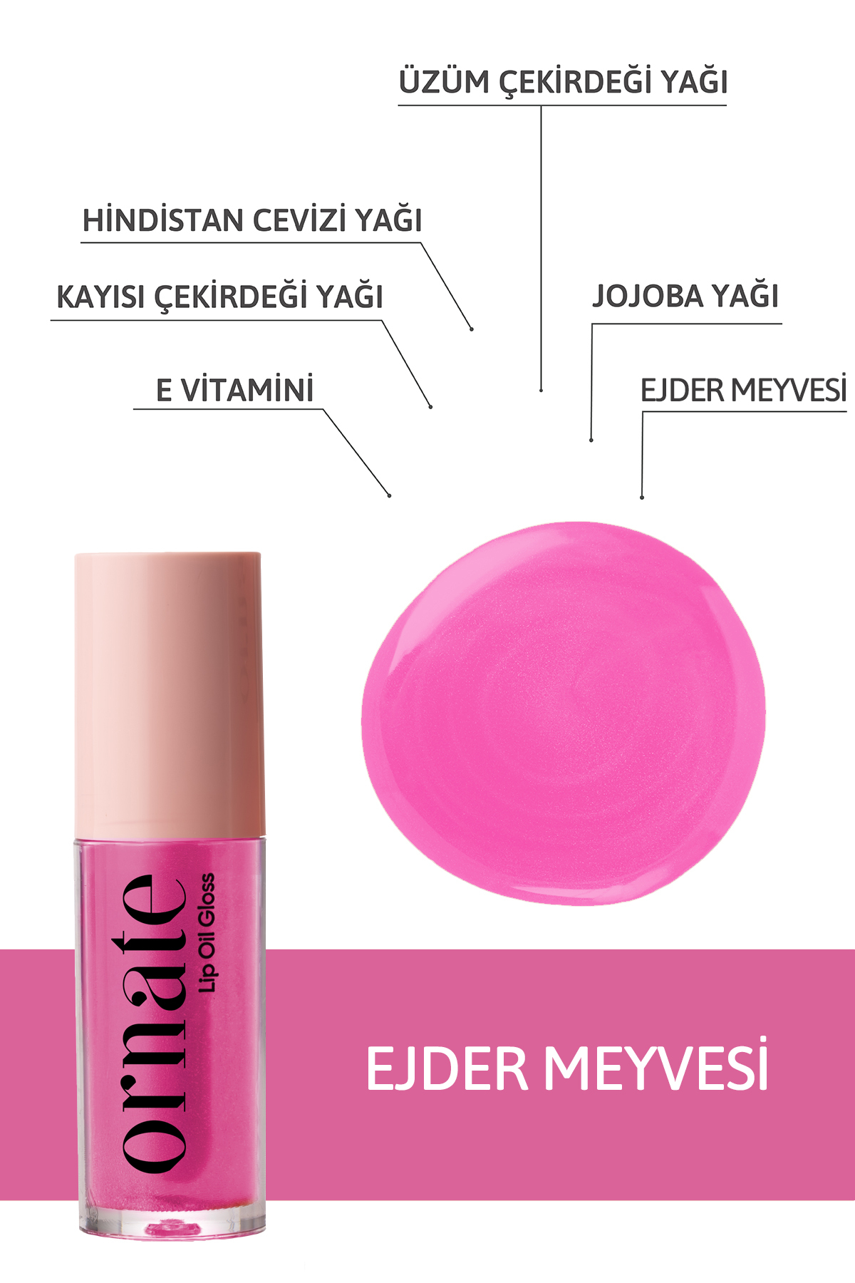 Dolgunlaştırıcı Efekt, Nemlendirici, Parlatıcı Lip Oil Gloss 6'lı Set — رنگارنگ LİPSET6 — تصویر 5 از 8