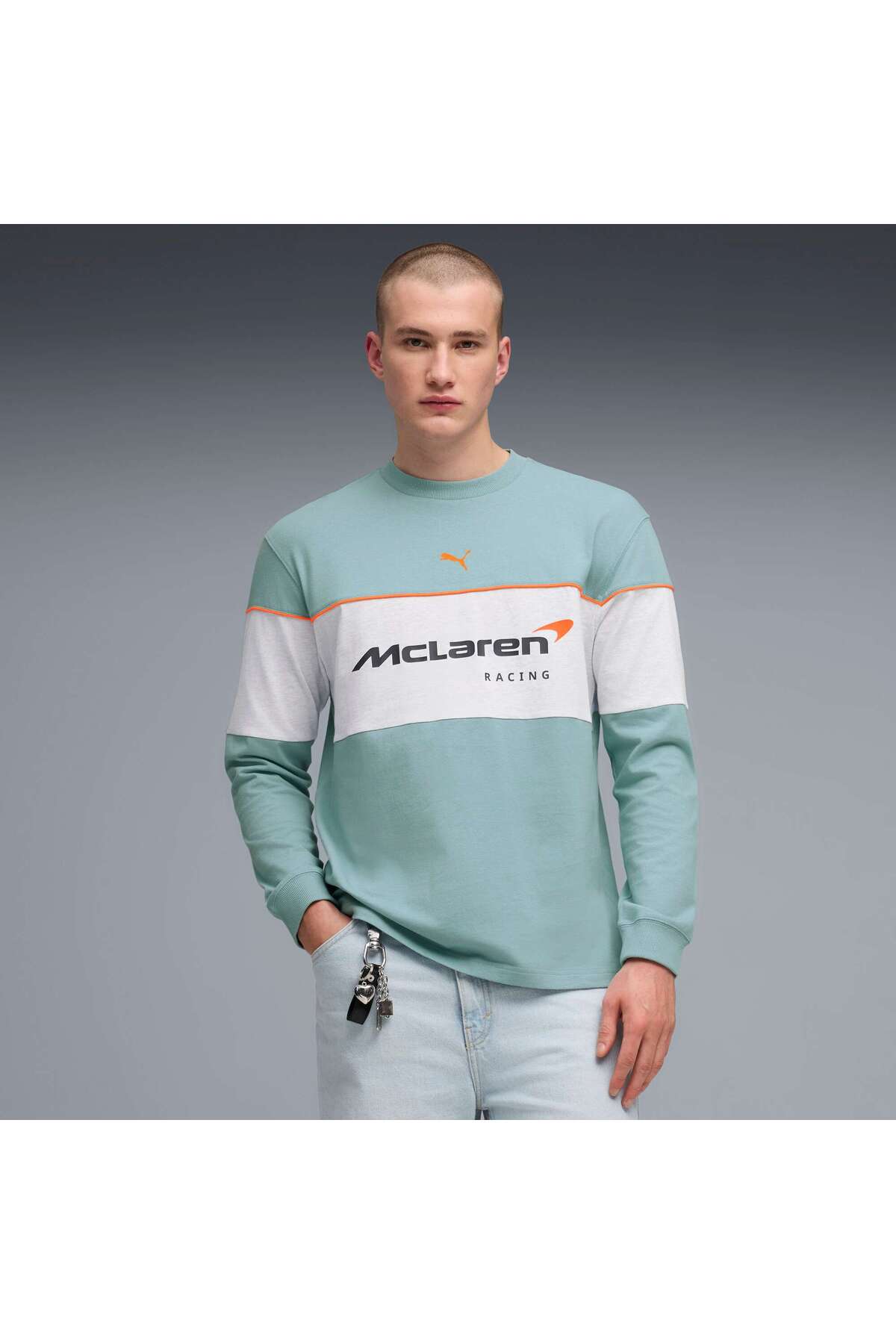 Puma McLAREN RACING LIFESTYLE Erkek Geniş Kesim SWEATSHIRT görsel 5