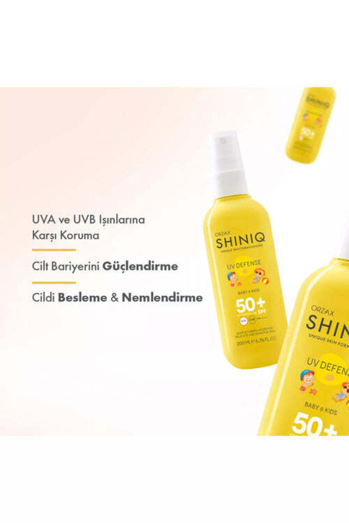 SHINIQ BEBEK VE ÇOCUKLAR İÇİN GÜNEŞ KORUYUCU VÜCUT SPREYİ SPF50+ 200 ML — ST02479 — تصویر 3 از 3