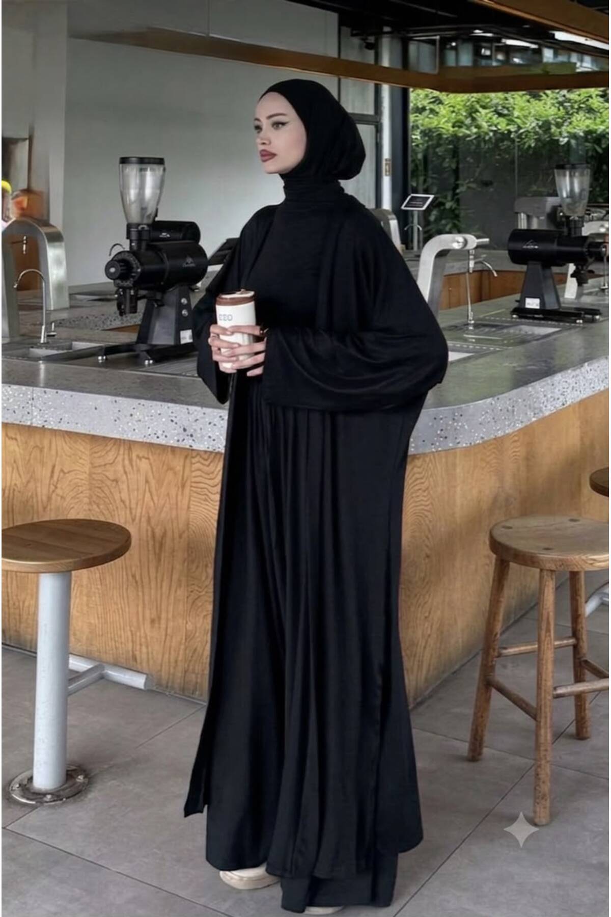 Rose Design Boutique 3 PARÇA RAHAT ABAYA TAKIM görsel 2