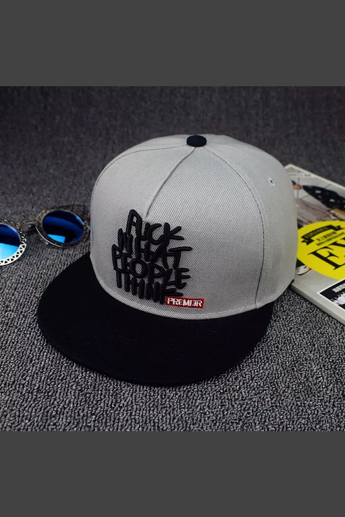Giraffe Hip Hop Snapback Cap Şapka Beyaz Unisex Erkek/Kadın (Arkası Ayarlamalı)