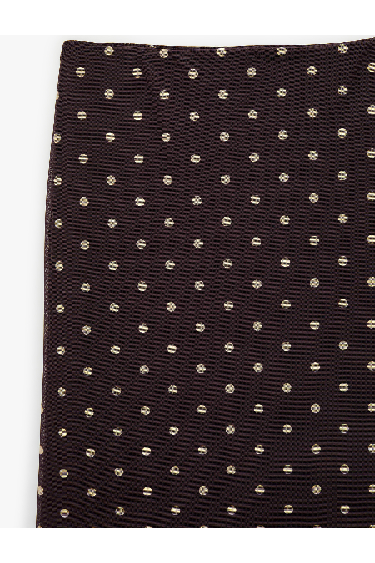 Koton Slim Fit Puantiyeli Midi Tül Etek görsel 3