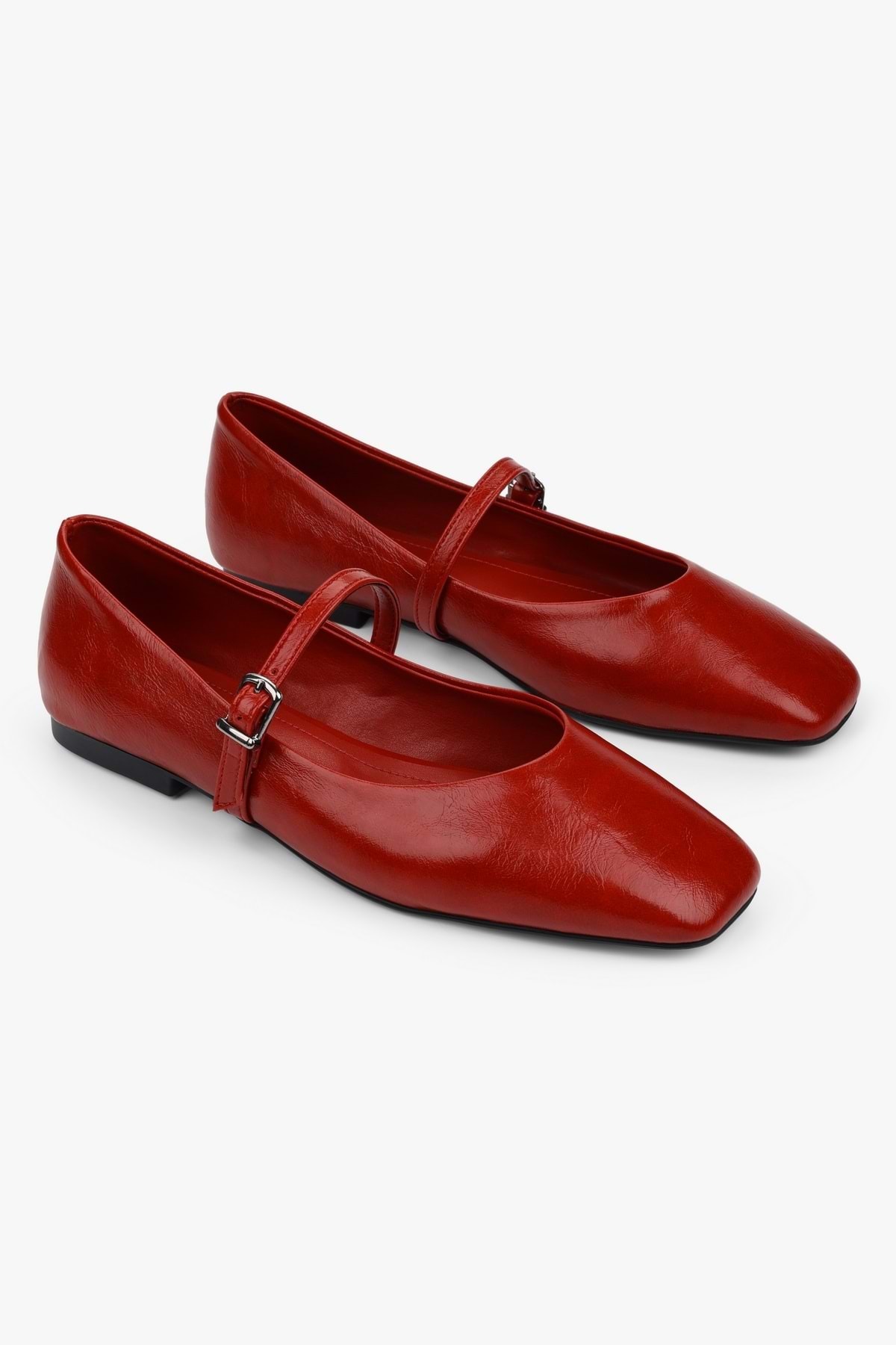 Shoeberry Kadın Sore Kırmızı Cilt Babet