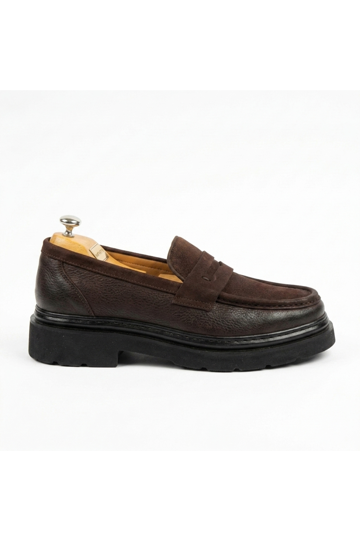 Martinetto HAKİKİ DERİ & NUBUK YENİ SEZON ERKEK LOAFER AYAKKABI - COMFORT POLİ TABAN MRTNBKKAHSYH görsel 2