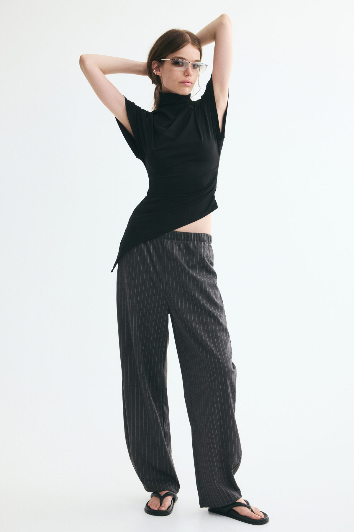 H&M Barrel Paçalı Ponte di Roma Pantolon görsel 2
