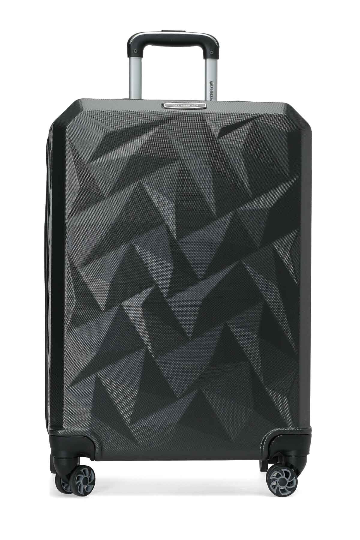 Lumberjack HEXAGON -O ABS 6FX Gri Unisex Orta Boy Valiz - Fiyatı