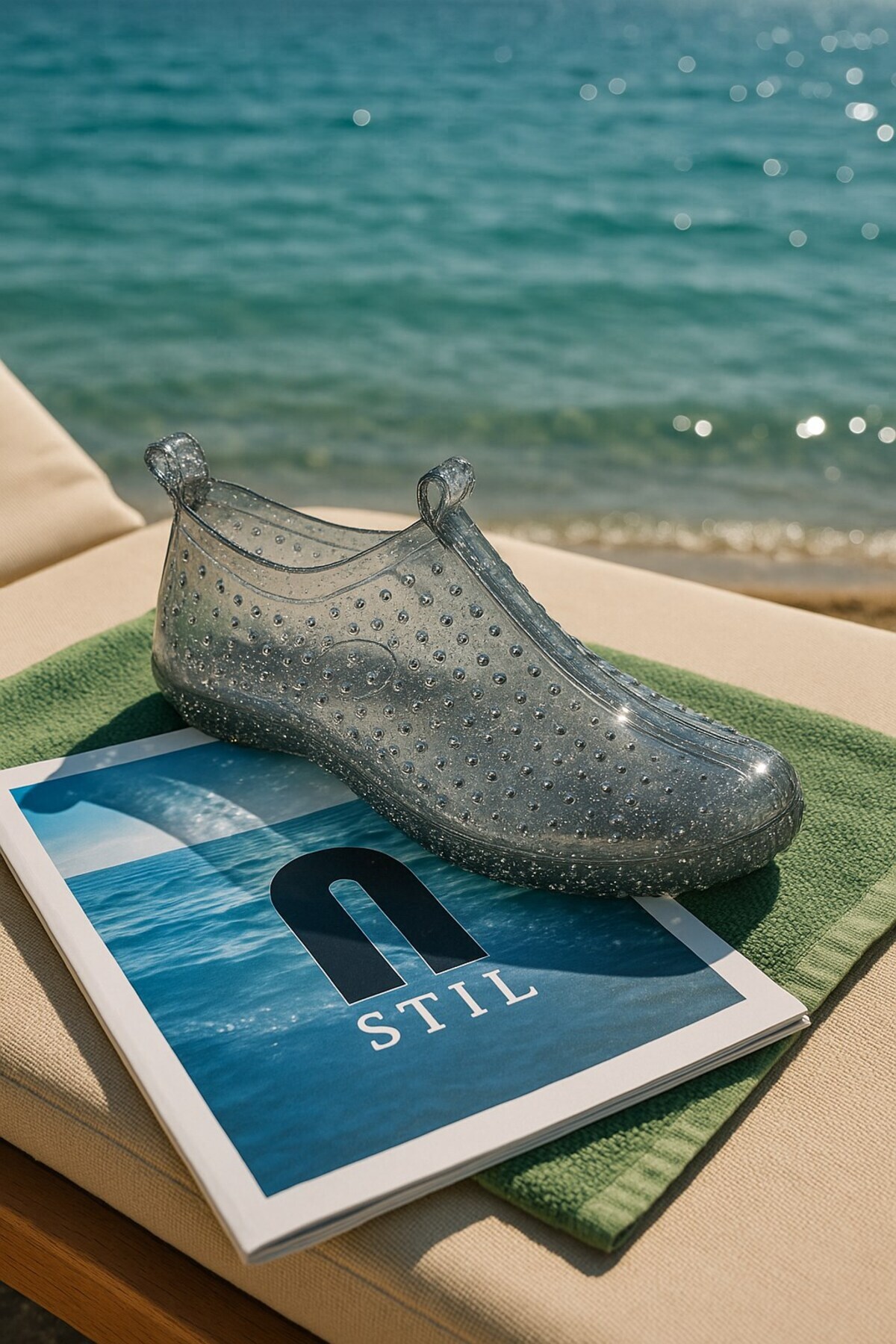 Nstil Allyup Unisex Deniz Ayakkabısı Kaymaz Taban Şık Havuz Simli-Simsiz-Şeffaf Plaj Rafting Sandaleti 130 görsel 5