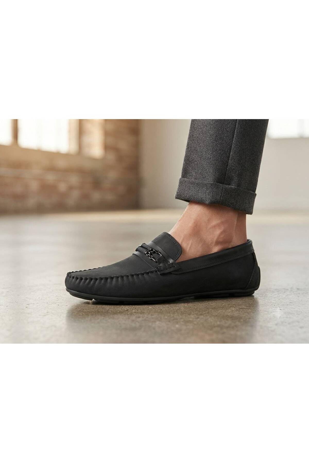 GENCTANİR SHOES Hafif Günlük Erkek Laofer Ayakkabı görsel 2
