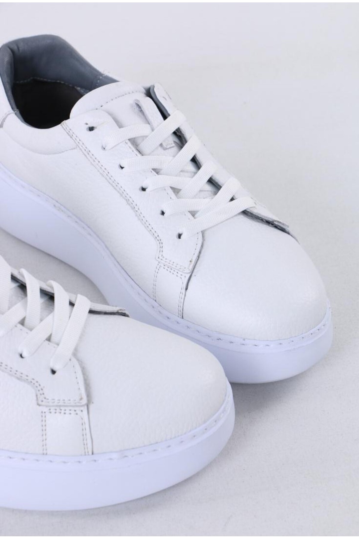 TROVIX Premium Beyaz Erkek Sneaker, %100 Hakiki Deri, Beyaz EVA Taban görsel 5