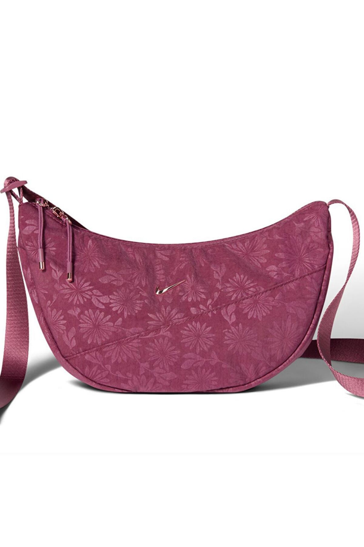 Nike Kadın Çanta Omuz Çantası AURA CRESCENT CROSSBODY Günlük Kadın Çanta Çiçek Desenli Çanta