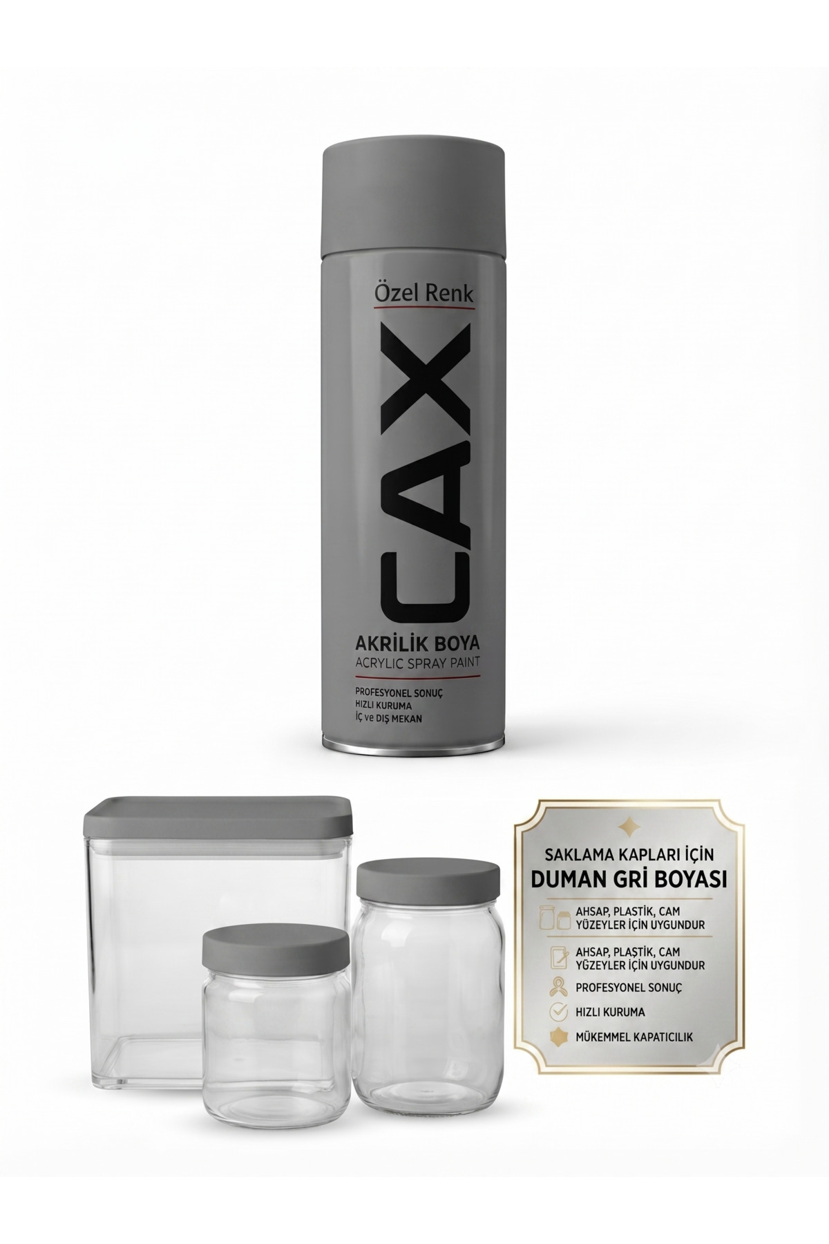 caxcolors CAX Saklama Kapları İçin Akrilik Sprey Boya Ahşap