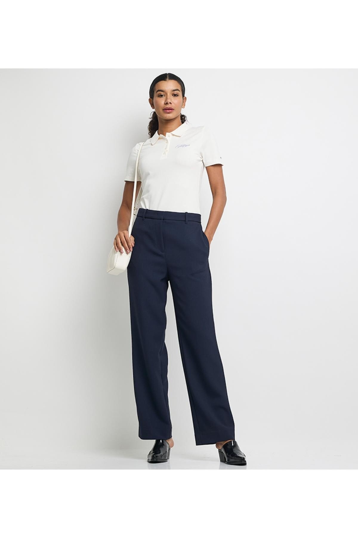 پولوشرت زنانه یقه پلو | تامی هیلفیگر Tommy Hilfiger WW0WW47312YA8 TR - تصویر 3